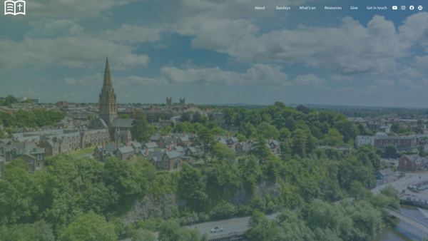 Screenshot of the All Saints Church Exeter website