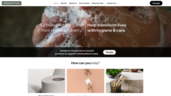Screenshot of the Productive website