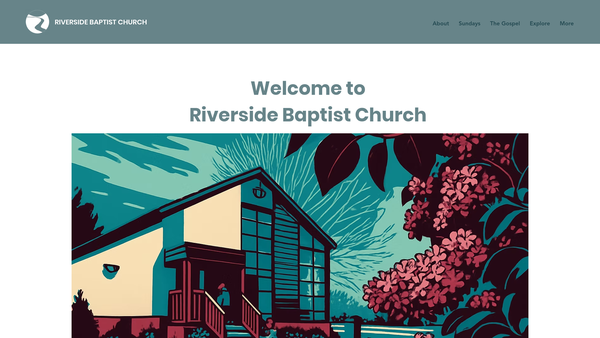 Screenshot of the Riverside Baptist Church website