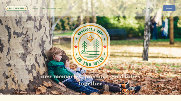 Screenshot of the Barefoot And Free website