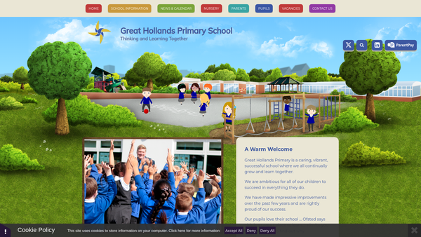 Screenshot of the Friends Of Great Hollands School website