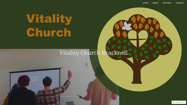 Screenshot of the Vitality Church Bracknell website
