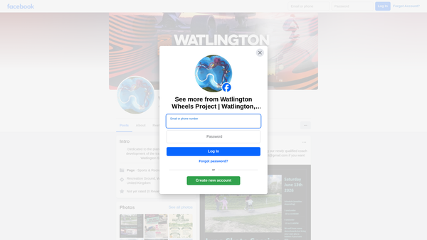 Screenshot of the Watlington Wheels Project website
