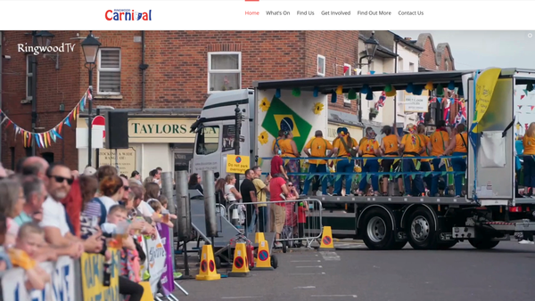 Screenshot of the Ringwood Carnival CIO website