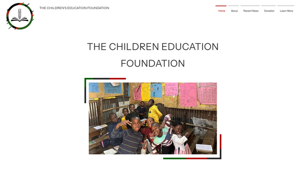 Screenshot of the Children's Education Foundation website