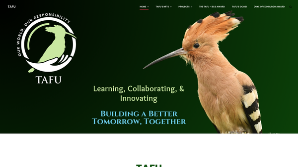 Screenshot of the Tafu website