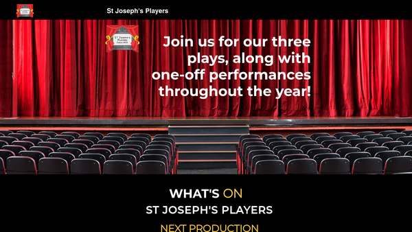 Screenshot of the St Joseph's Players website