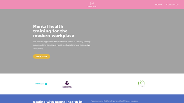 Screenshot of the Feeling Social Community website