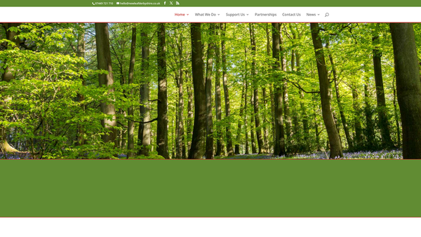 Screenshot of the New Leaf Derbyshire CIO website
