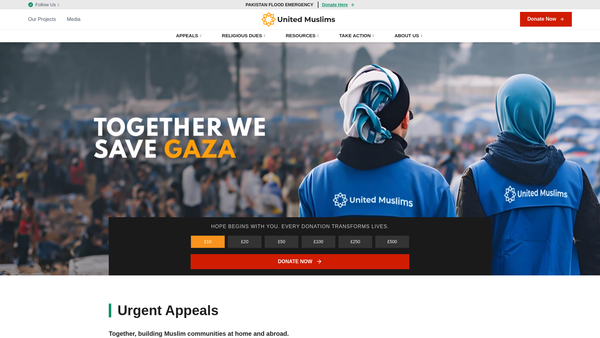Screenshot of the Bridge Of Unity website