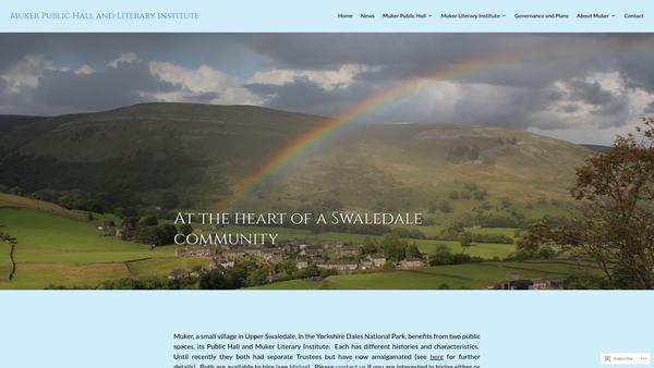 Screenshot of the Muker Public Hall And Literary Institute website