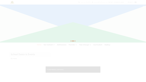 Screenshot of the Friends Of Wheelers Lane Primary School website