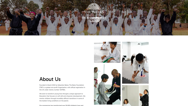 Screenshot of the The Bates Foundation website