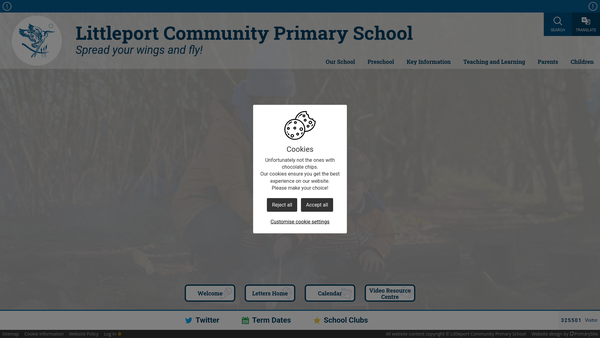 Screenshot of the Littleport Community Preschool website