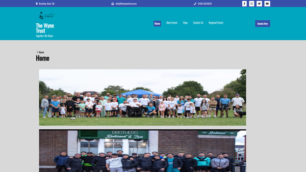 Screenshot of the The Wynn Trust website