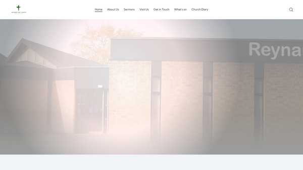 Screenshot of the Reynard Way Evangelical Church website