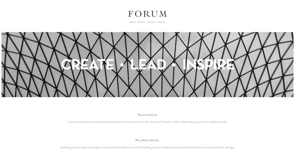 Screenshot of the Forum Network International Limited website