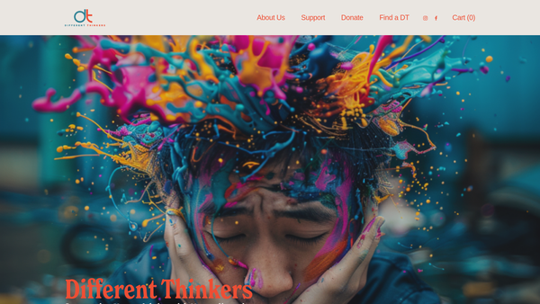Screenshot of the Different Thinkers UK website