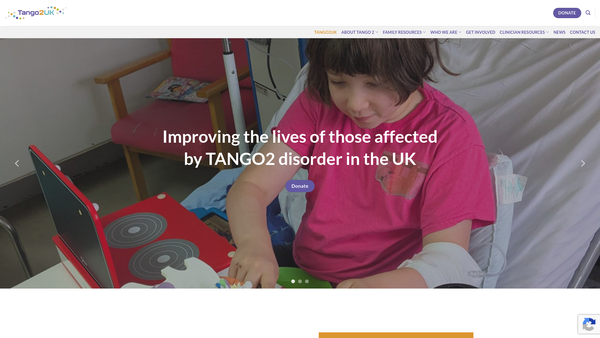 Screenshot of the Tango2uk website