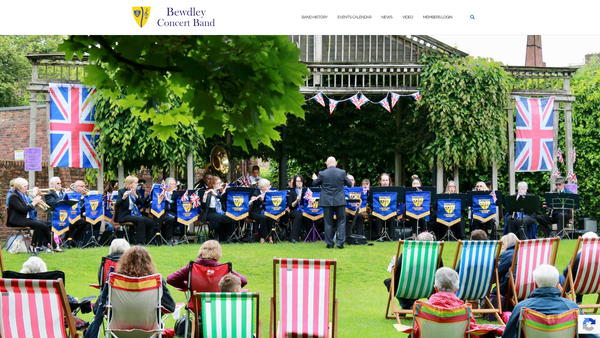 Screenshot of the Bewdley Concert Band website