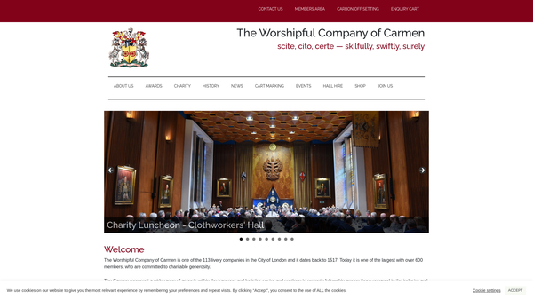 Screenshot of the The Worshipful Company Of Carmen General Charity website