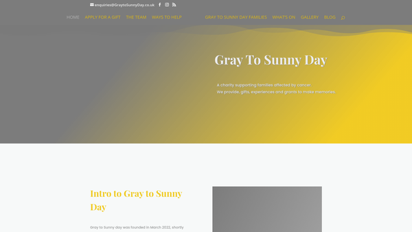 Screenshot of the Gray To Sunny Day website