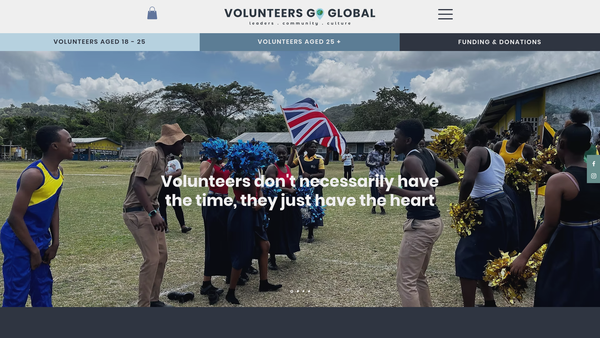 Screenshot of the Volunteers Go Global website