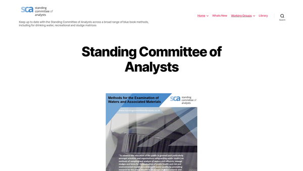 Screenshot of the Standing Committee Of Analysts website