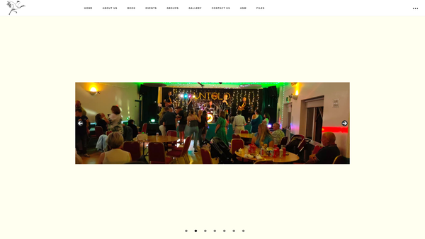 Screenshot of the Othery Village Hall website