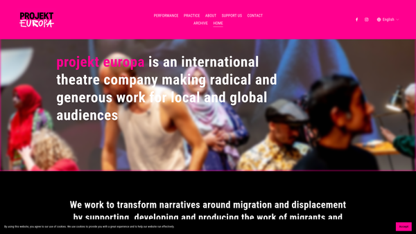 Screenshot of the Projekt Utopia website