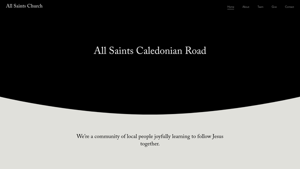 Screenshot of the The Parochial Church Council Of The Ecclesiastical Parish Of All Saints, Caledonian Road website