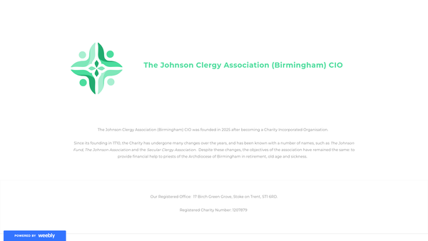 Screenshot of the The Johnson Clergy Association (Birmingham) CIO website