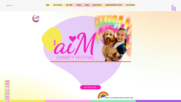 Screenshot of the Aim website