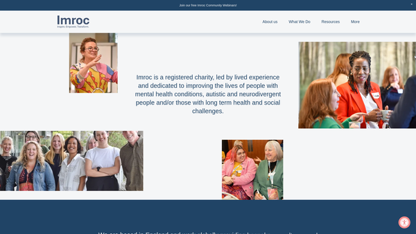 Screenshot of the Imroc website