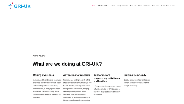 Screenshot of the Gri-Uk website