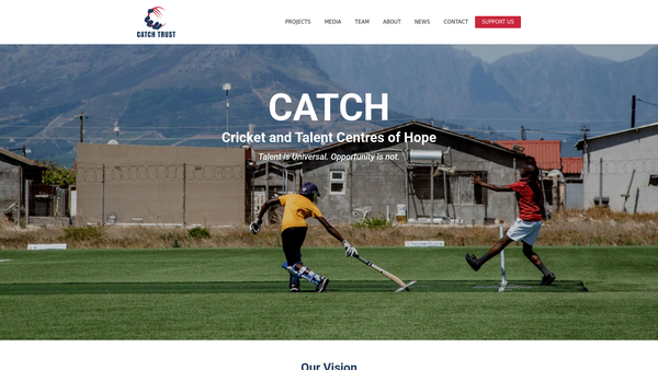 Screenshot of the Catch Trust website