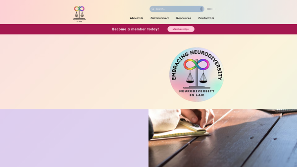 Screenshot of the Neurodiversity In Law website