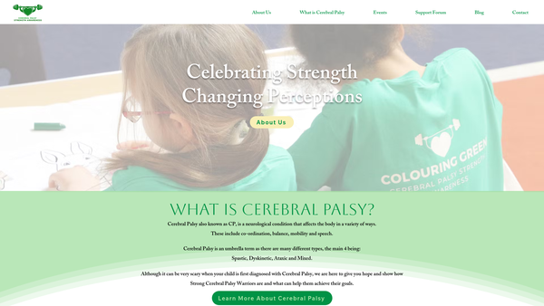 Screenshot of the Colouring Green website