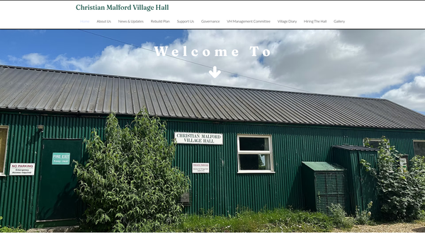 Screenshot of the Christian Malford Village Hall website