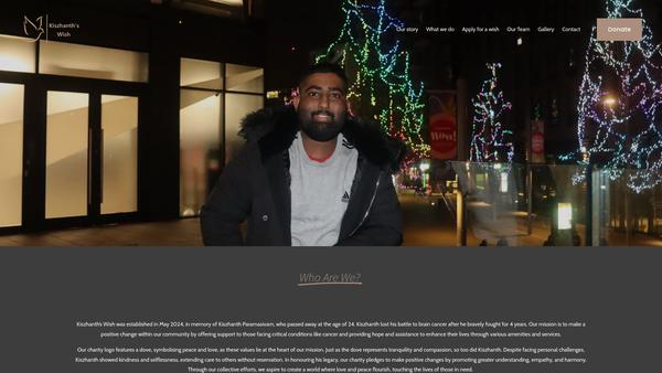Screenshot of the Kiszhanth's Wish website