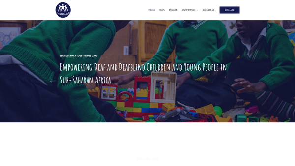 Screenshot of the Deaf Reach website