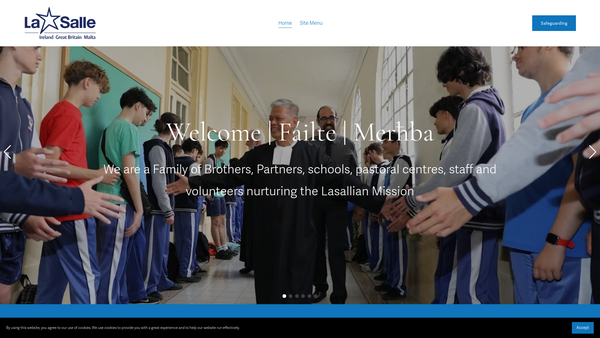 Screenshot of the De La Salle Great Britain CIO website