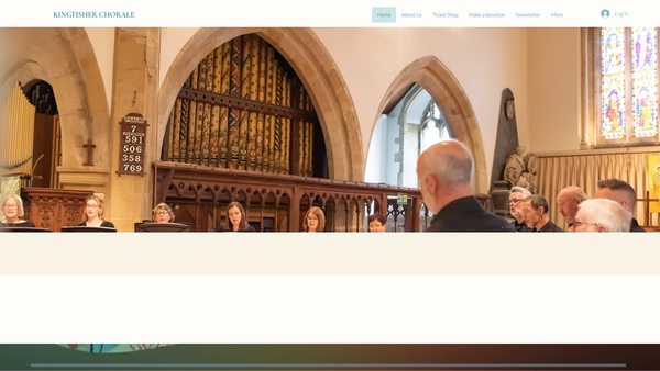 Screenshot of the Kingfisher Chorale website