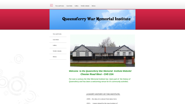 Screenshot of the Queensferry War Memorial Institute website