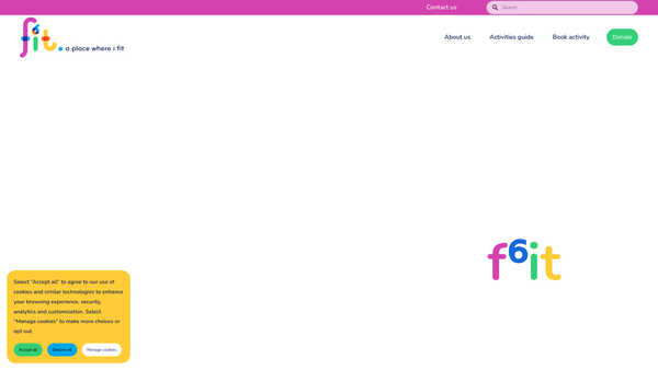 Screenshot of the F6it website