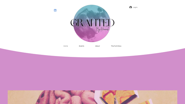Screenshot of the Granted By Hannah website