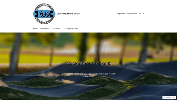 Screenshot of the Cockermouth Bike And Skate website