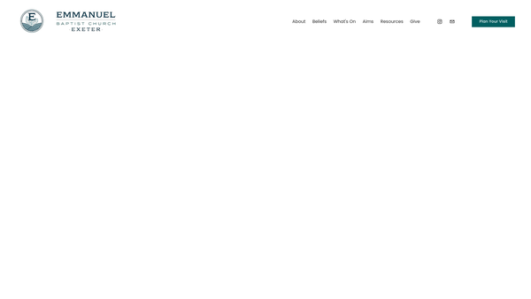 Screenshot of the Emmanuel Baptist Church, Exeter website