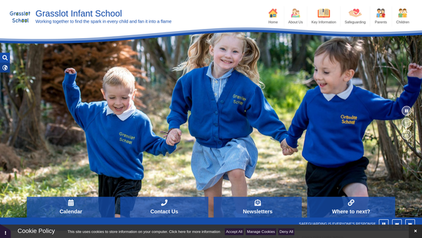 Screenshot of the Grasslot PTA website