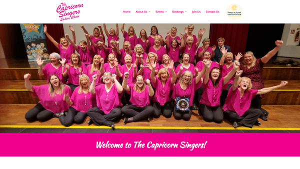 Screenshot of the The Capricorn Singers website